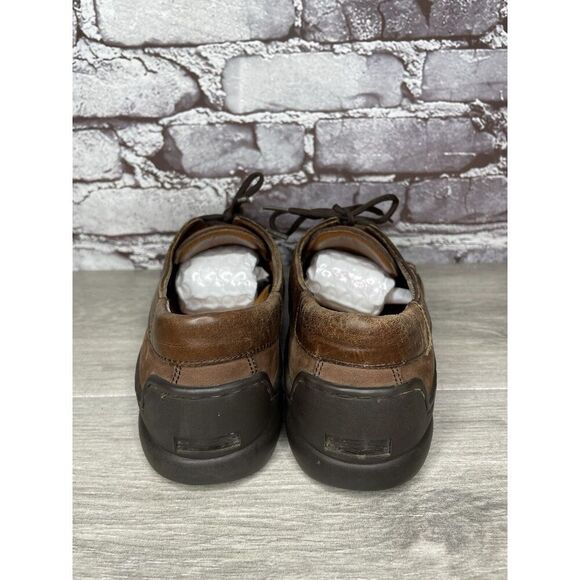 Bally Grimsela Brown Leather Moc Toe Casual Lace Shoes Women’s Sz 7M US/37.5EU - Picture 4 of 16